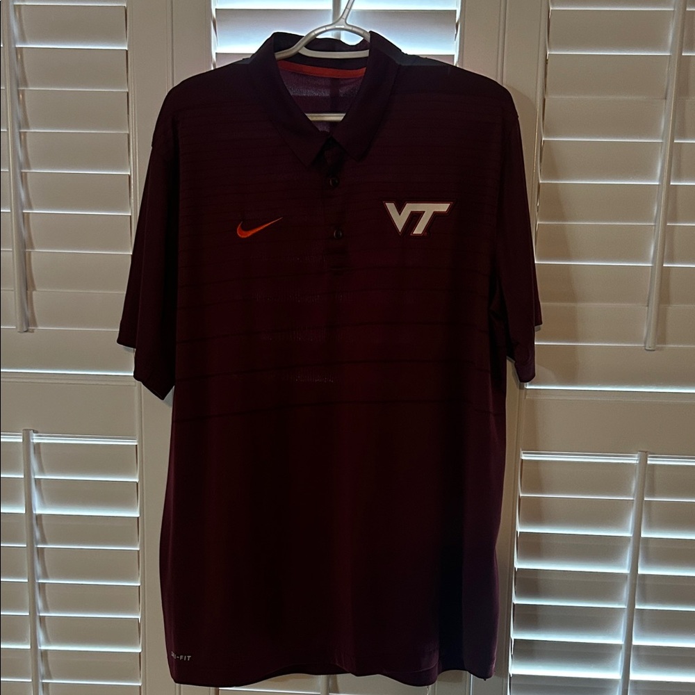 Nike Virginia Tech Burgundy Men's Polo Shirt